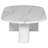 Stories Coffee Table White Marble