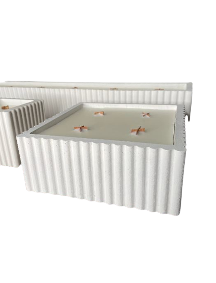 Ex Oh Statement Collection 4x8x8 Candle - Unscented/Cloud