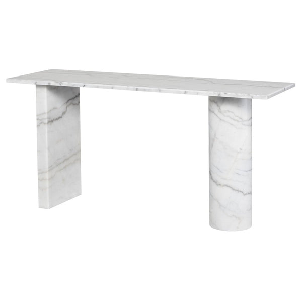 Stories Console White Marble