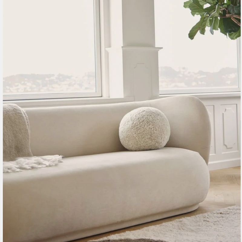 Angelite Sheepskin Pillow - Ivory