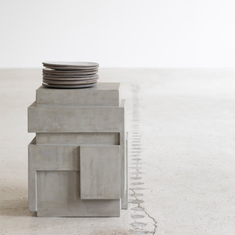 Concrete Pawn Side Table