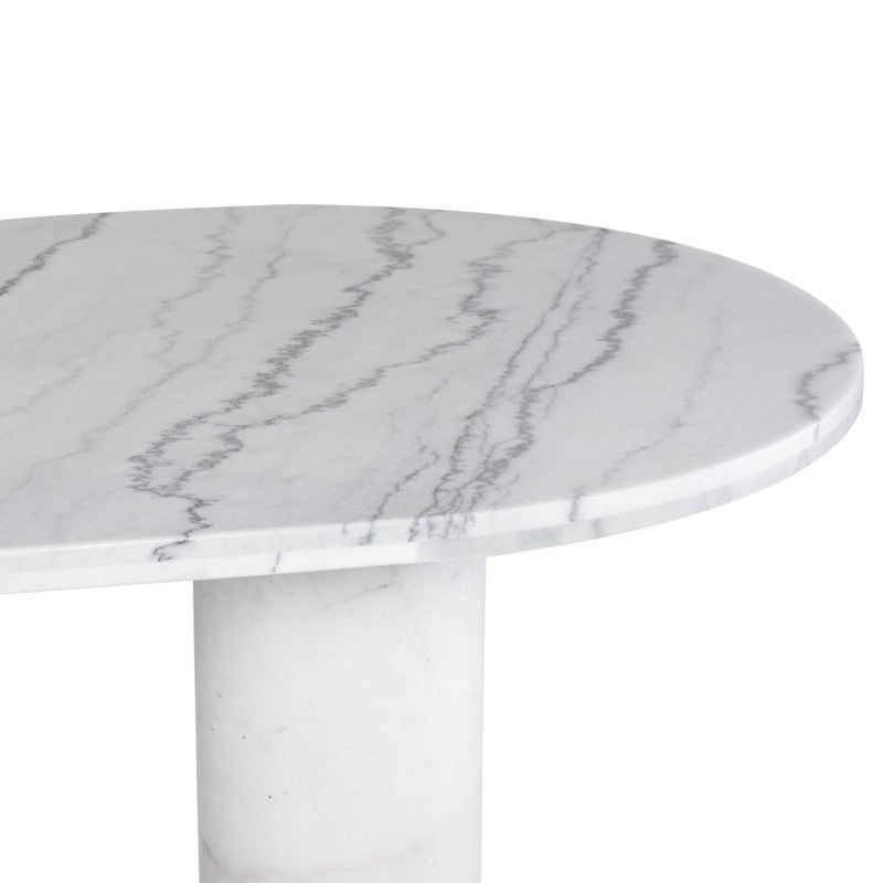 Stories Dining Table White Marble