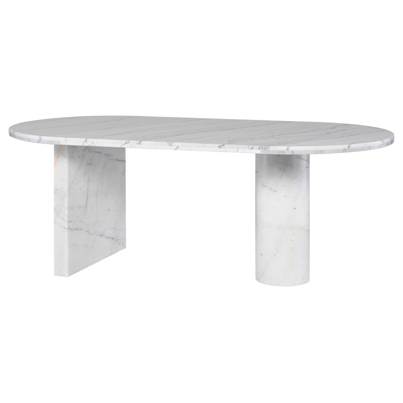 Stories Dining Table White Marble