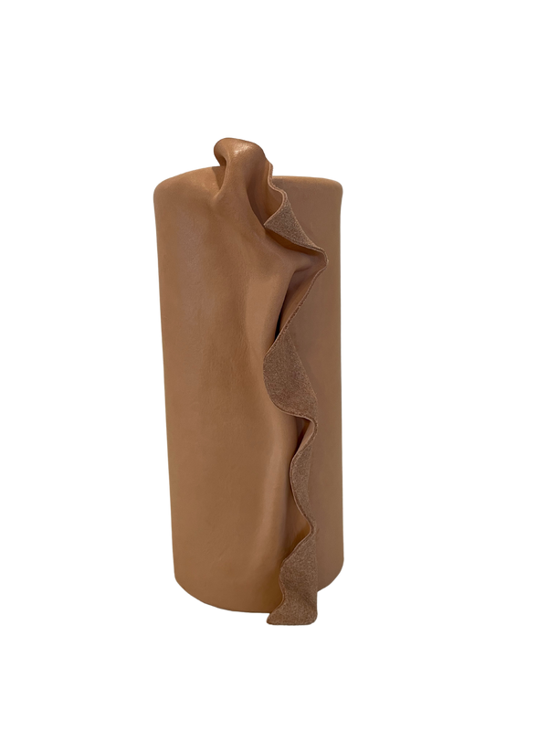 Leather Wrapped Vase - 4x9