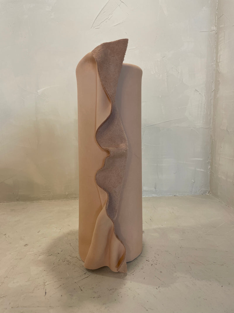Leather Wrapped Vase - 4x12