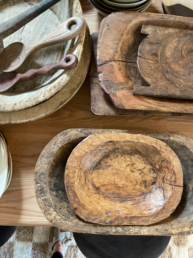 Oval Wood Bowls - Primitive Collection